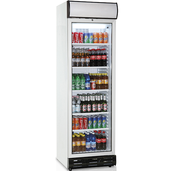 Imagem do produto Armário refrigerado vertical 379 litros com porta em vidro e painel publicitário, +1°/+10°C