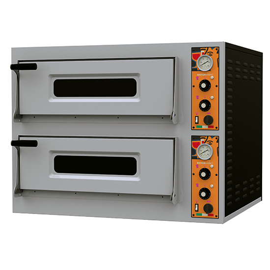 Imagem do produto Forno de pizzas elétrico para 6+6 pizzas ø32 cm, controlo mecânico